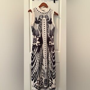 Black and White Sleeveless Dress